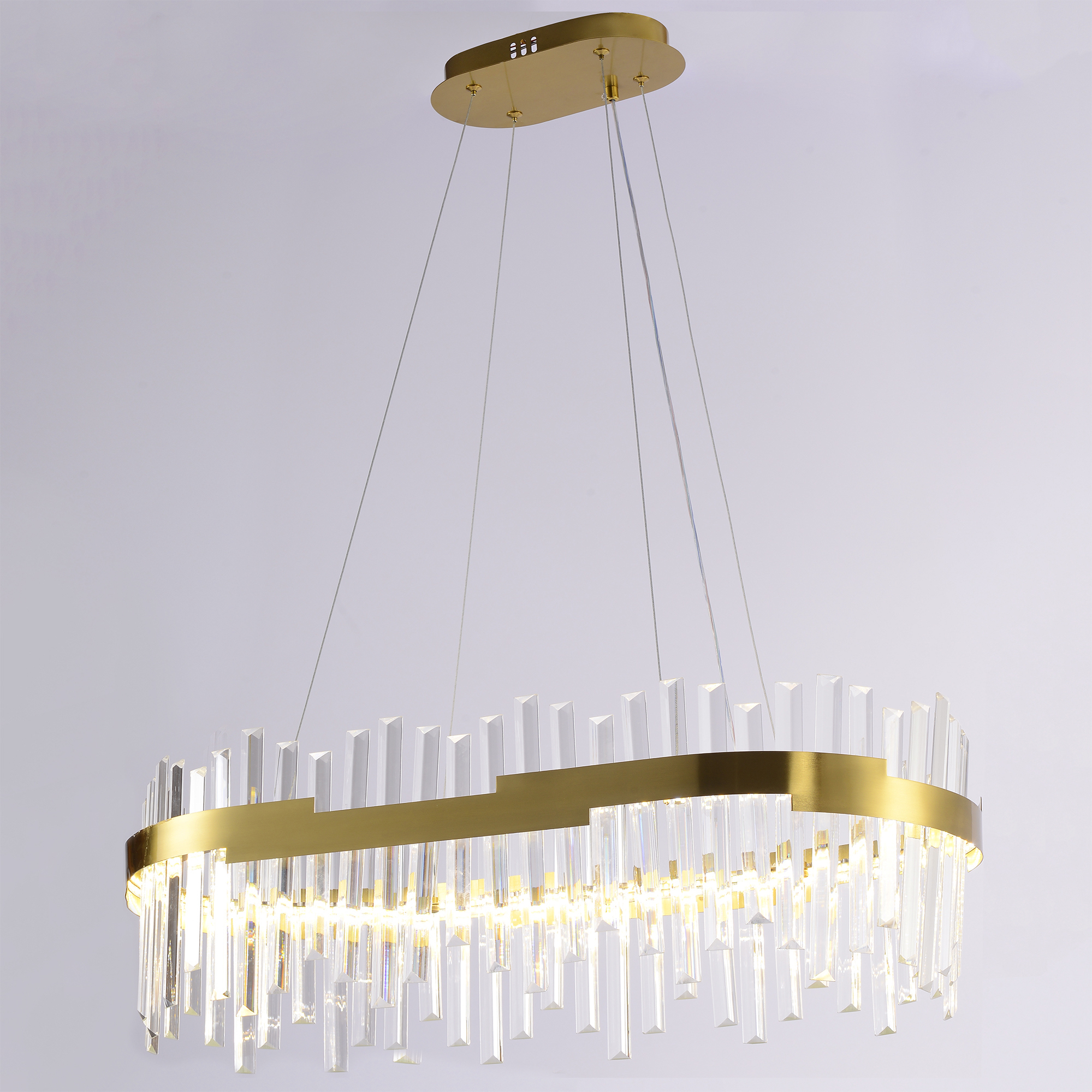 Изображение товара Люстра подвесная светодиодная Finam с управлением 24 м² регулируемый белый свет золото