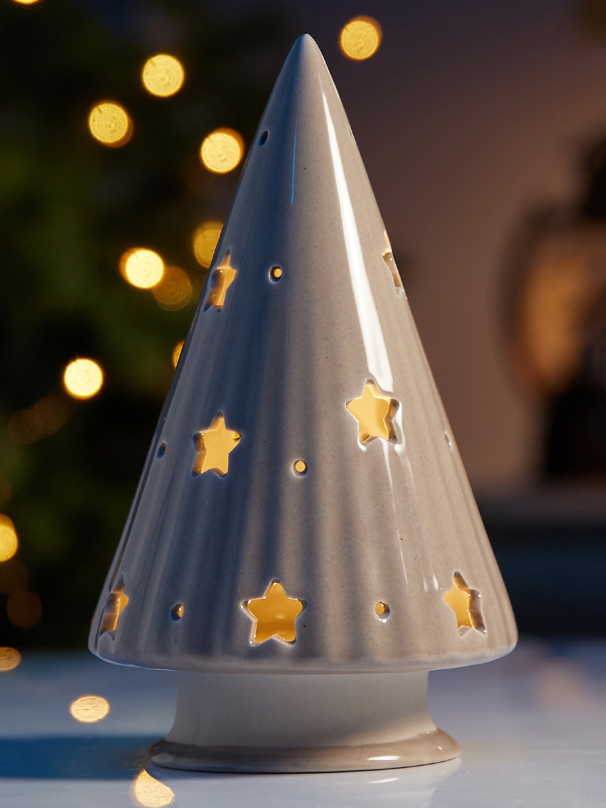 Изображение товара Светящаяся электрическая фигура Luazon lighting Елочка бежевая 10502272 разноцветный