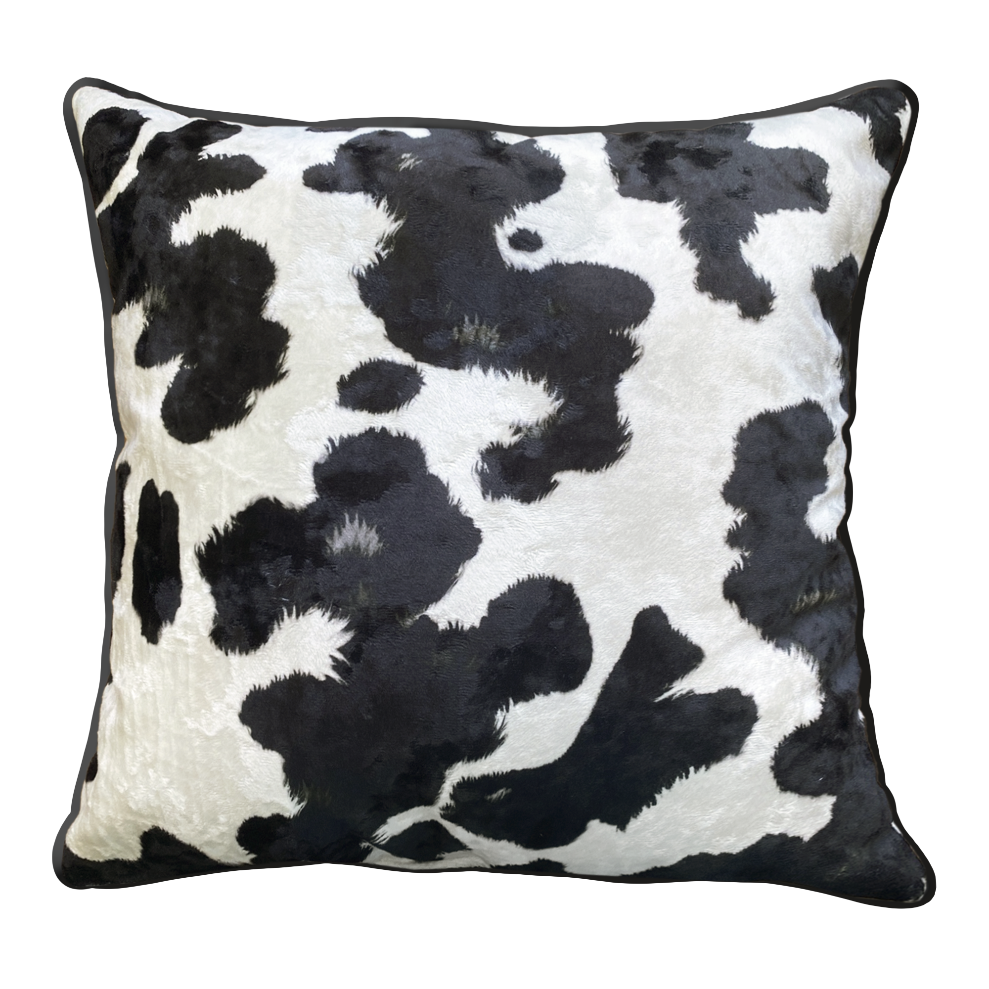 Изображение товара Декоративная подушка Корова 40x40 см черного цвета