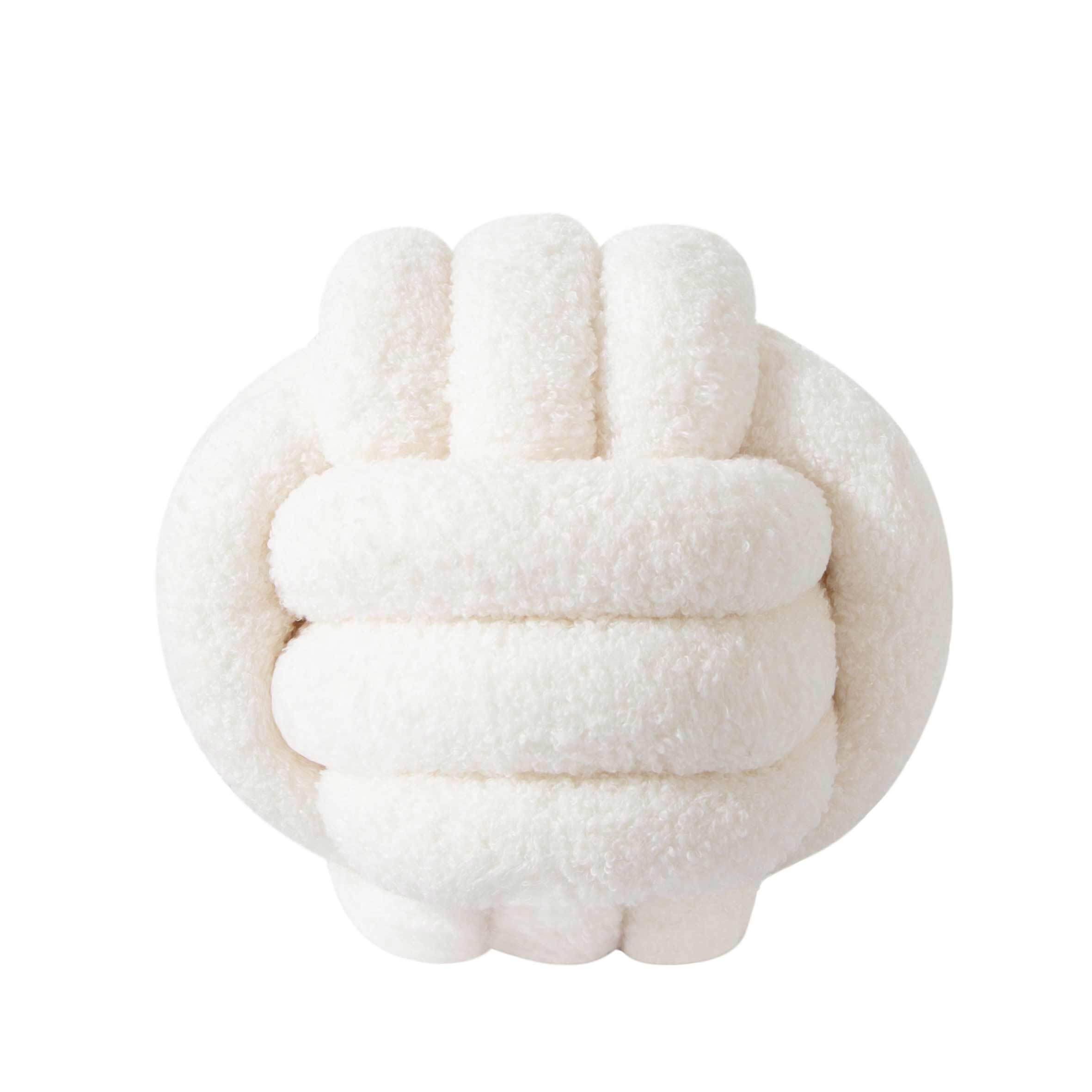 Изображение товара Декоративная подушка Узел ø30 см цвет молочный современный дизайн Россия