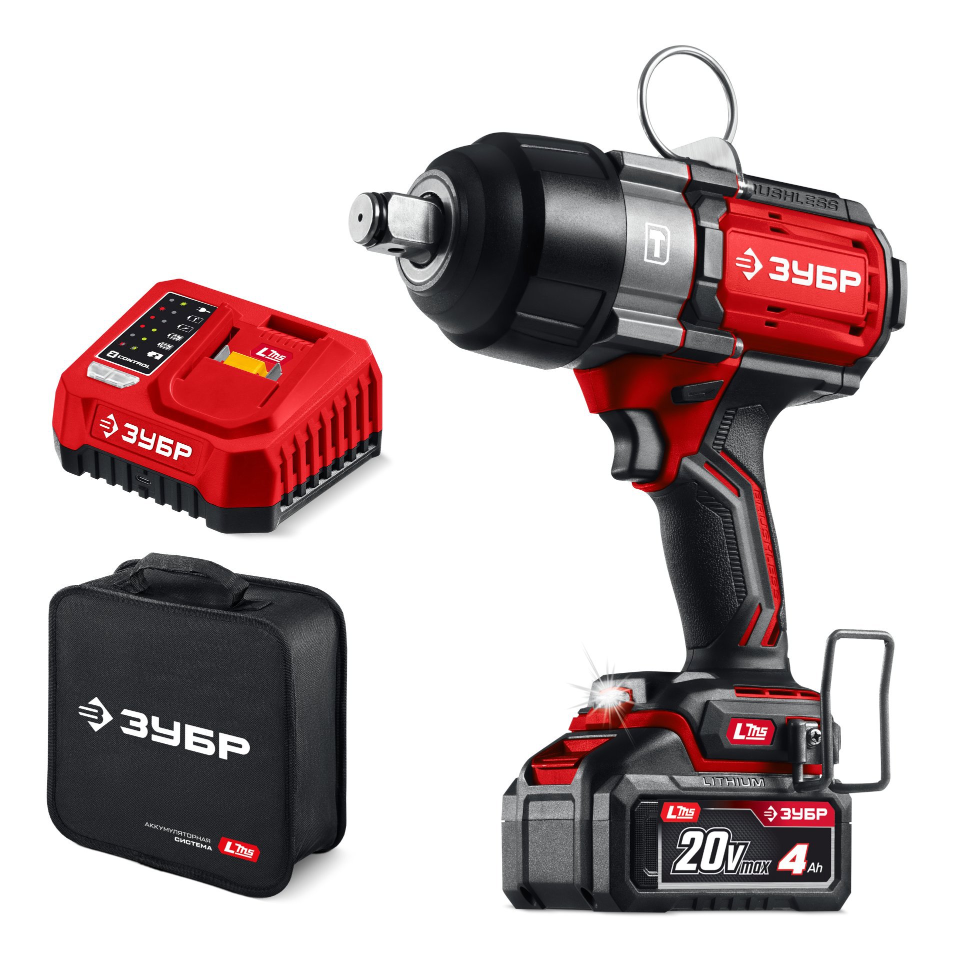 Изображение товара Гайковерт ЗУБР ГБУ-1000-41 Бесщеточный 20В 1000 Нм