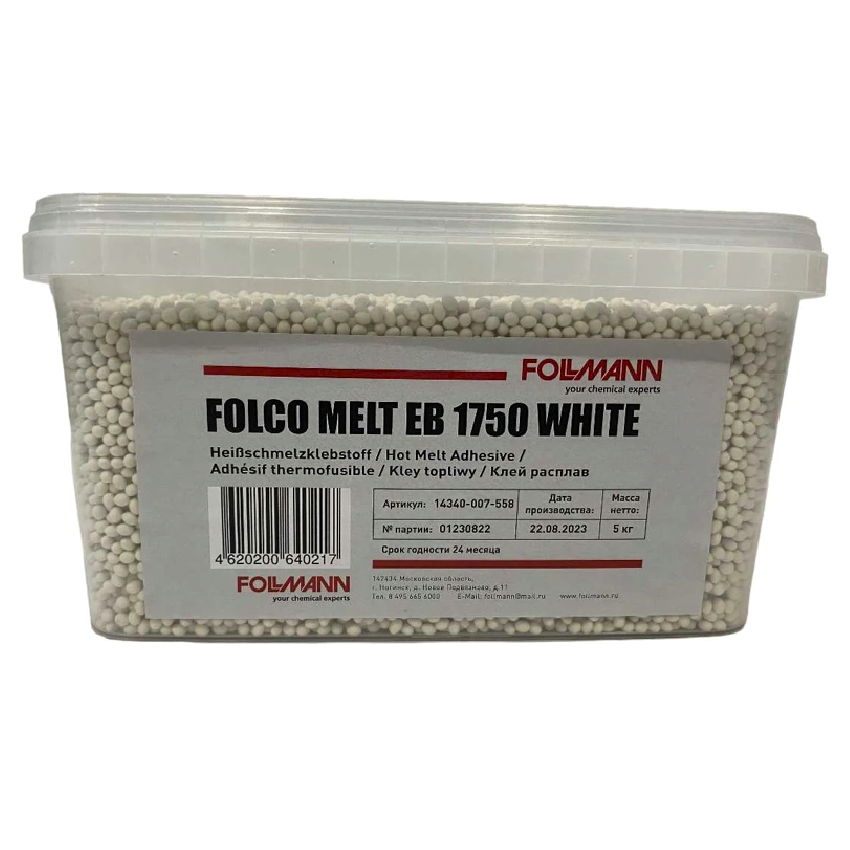 Изображение товара Клей расплав Фольманн Folco Melt EB 1750 5кг цвет белый