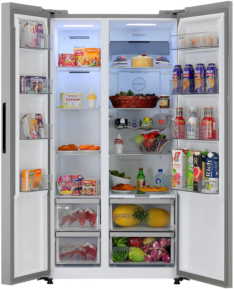 Изображение товара Холодильник Midea MDRS791MIE02, двухкамерный, 623л, серебристый