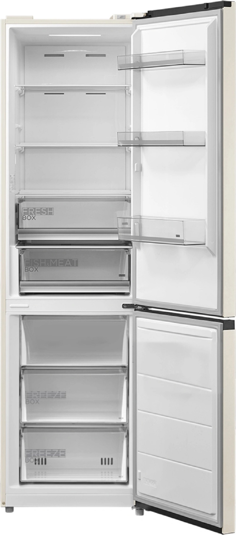 Изображение товара Холодильник Midea MDRB522MGE33OD двухкамерный с No Frost, 402 л, бежевый