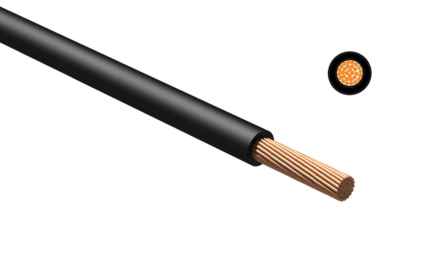 Изображение товара Электрический кабель Nvo КГТП 1x35 5 м ГОСТ цвет черный матовый