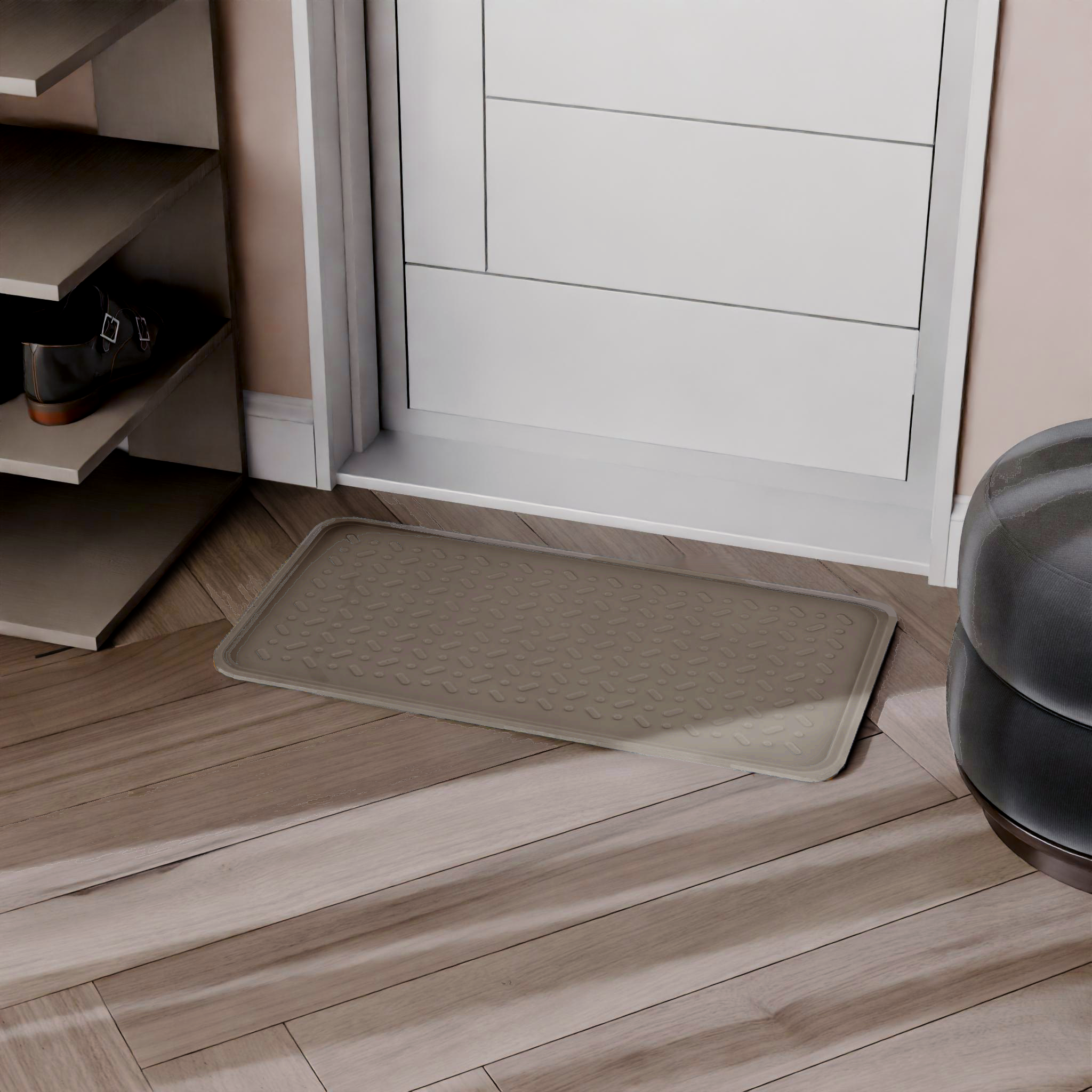 Изображение товара Лоток для обуви из полипропилена 71x37 см коричневый грязезащитный