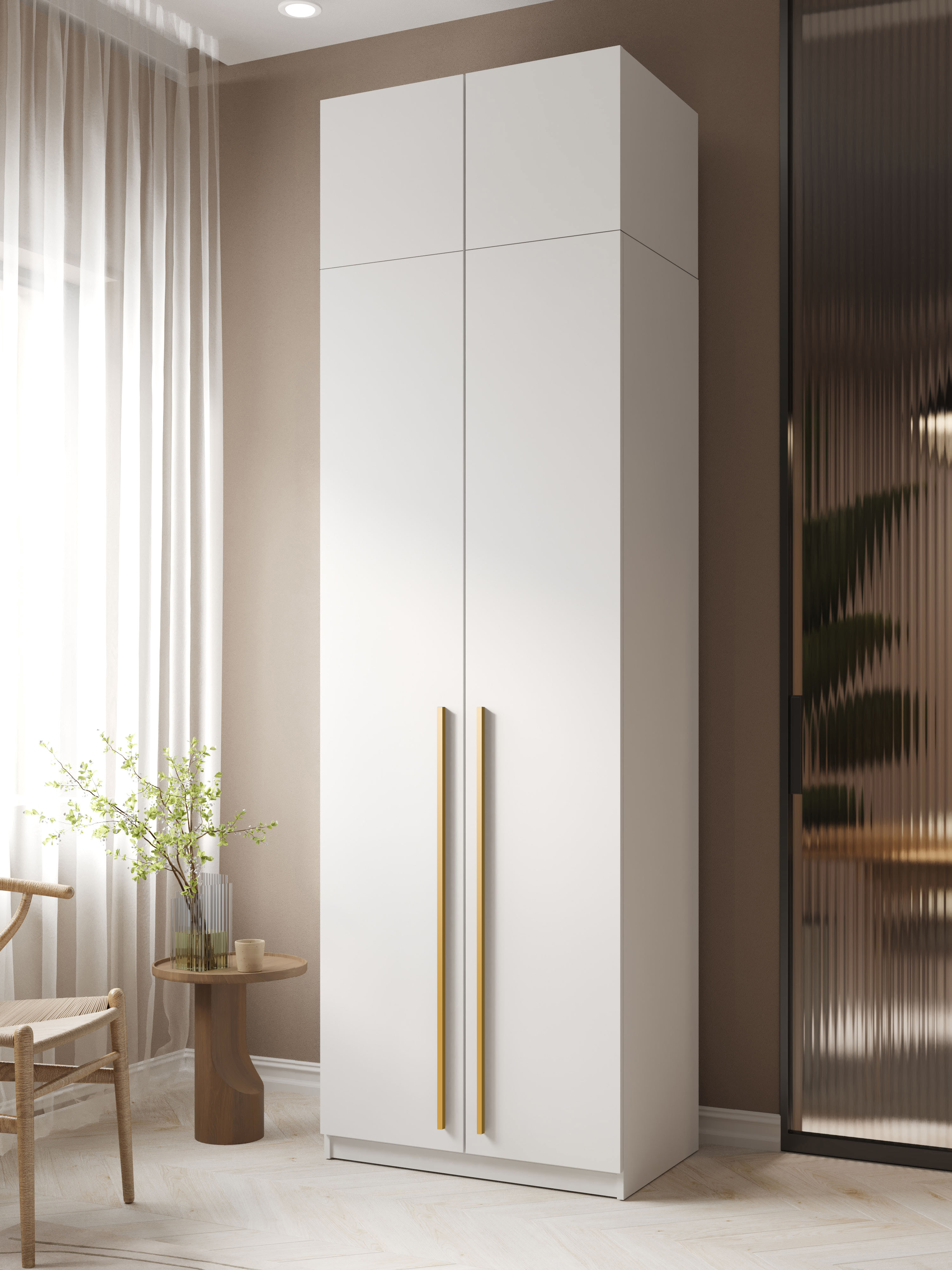 Изображение товара Шкаф распашной Принцесса мелания София с 2 дверями 80x260x50 см ЛДСП цвет белый