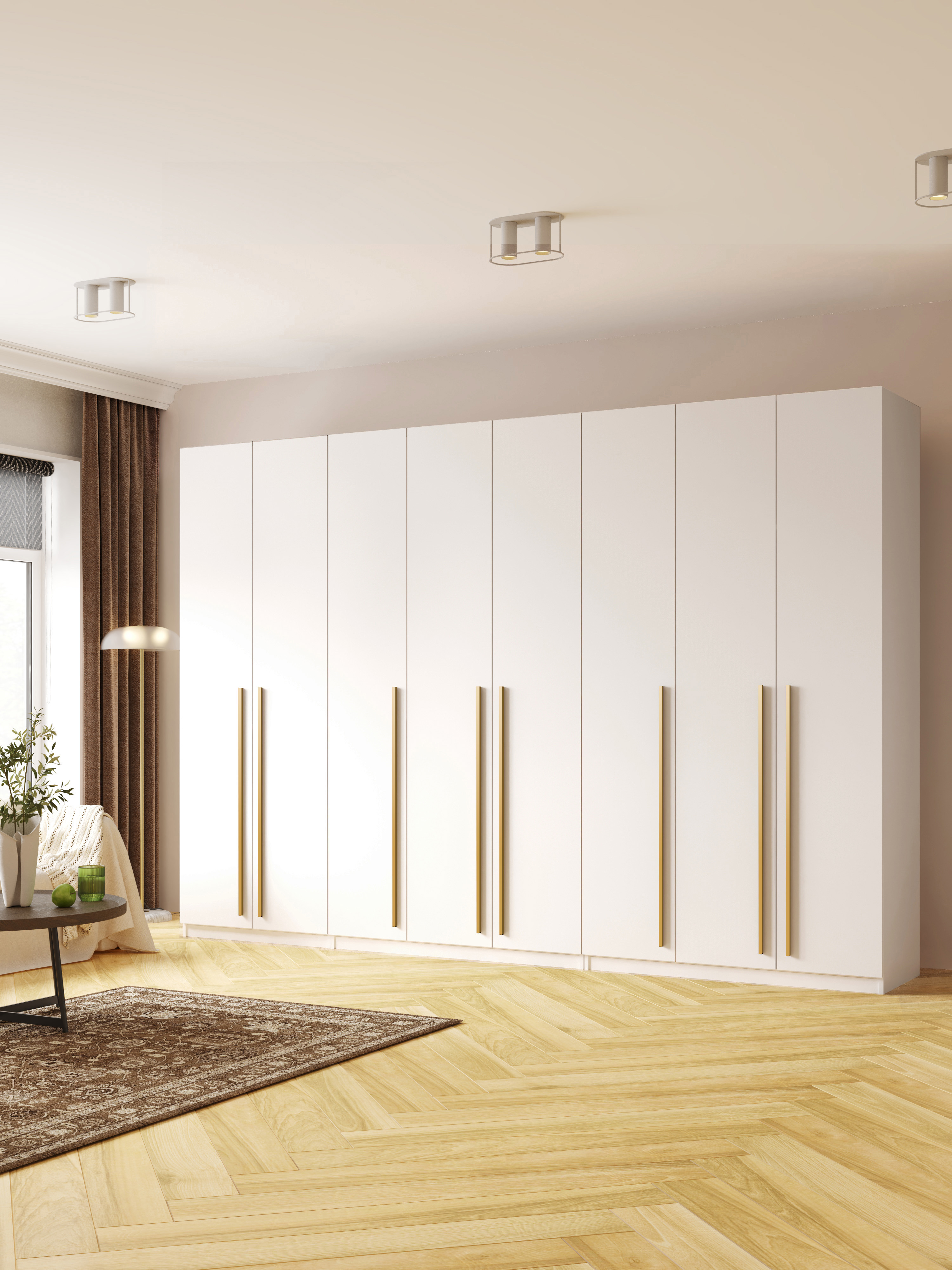 Изображение товара Шкаф распашной Принцесса мелания София с 8 дверями 320x220x50 см ЛДСП цвет белый