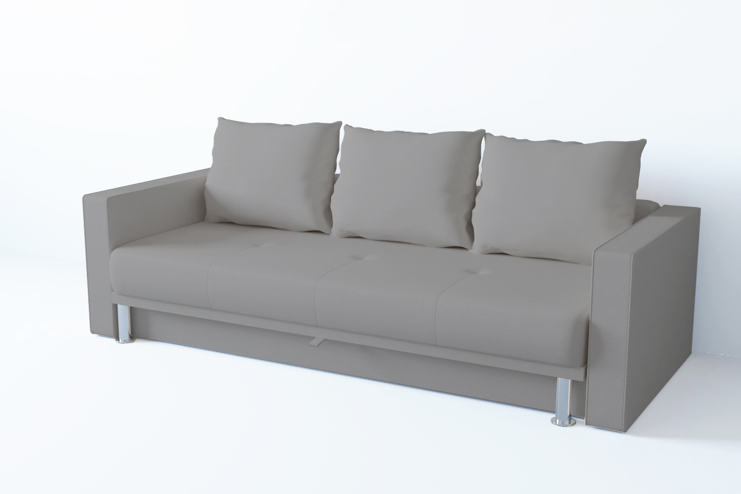 Изображение товара Диван раскладной Edlen Некст 224x70x92 см микророгожка серый современный