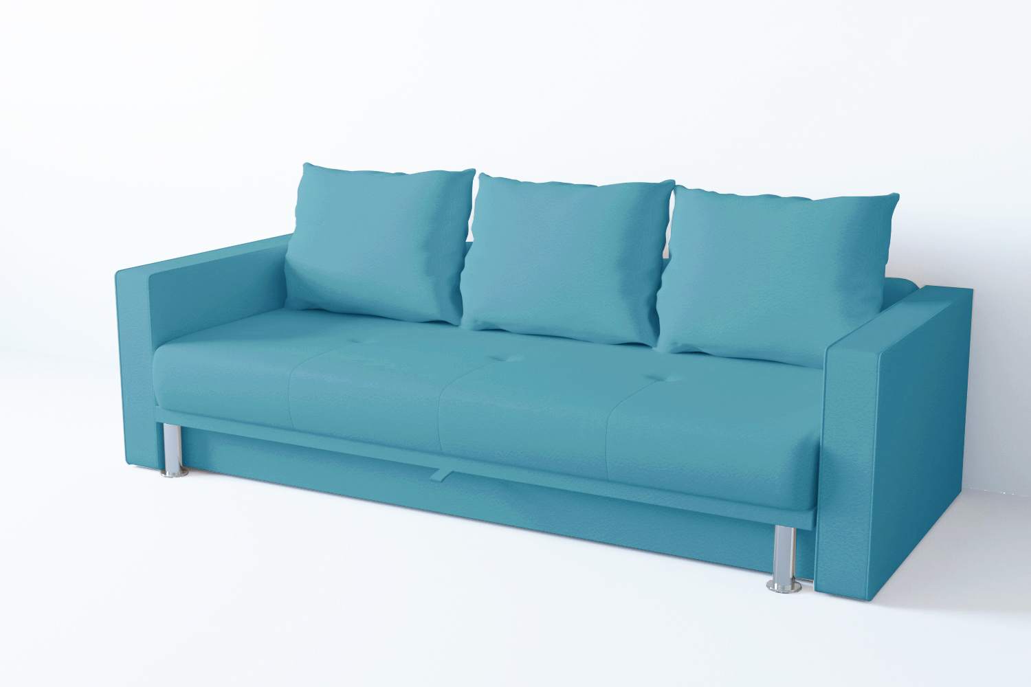 Изображение товара Диван раскладной Edlen Некст 224x70x92 см рогожка emerald с ящиком