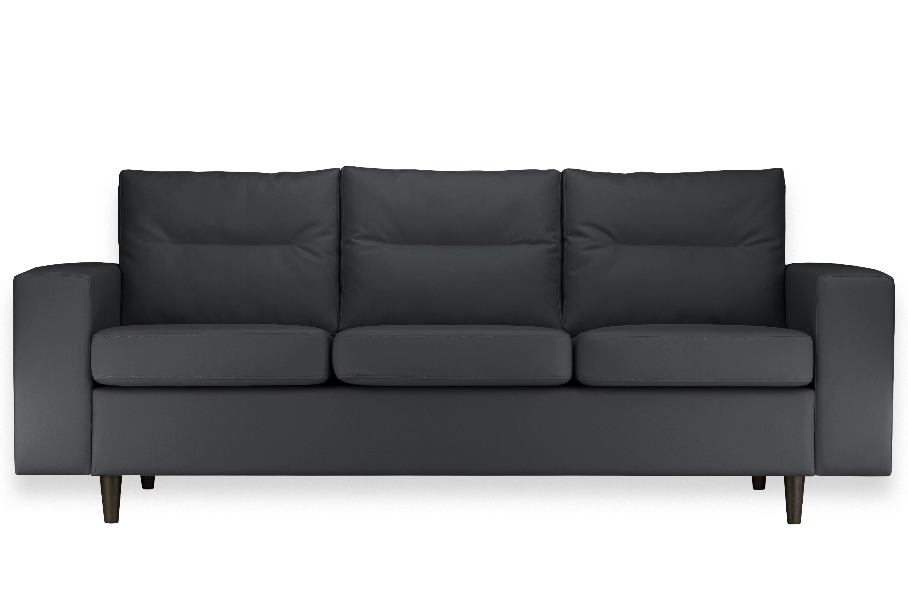 Изображение товара Диван прямой Ramart design Бруно 209x84x80 см искусственная кожа цвет черный
