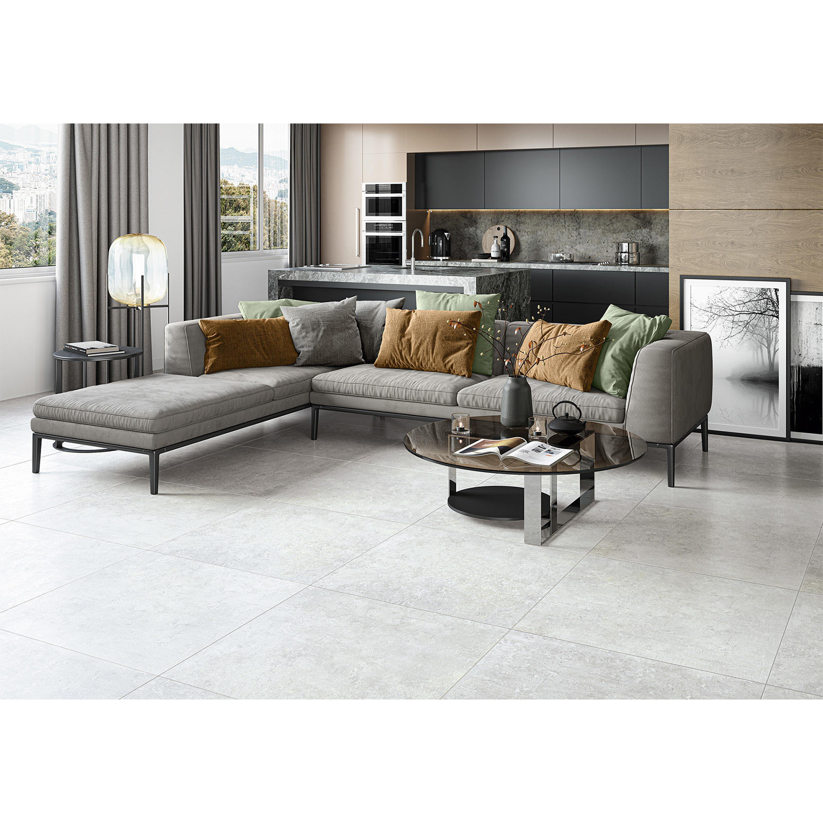 Изображение товара Керамогранит Alma Ceramica GFA57MCS07L 57x57 см, мрамор, белый, морозостойкий