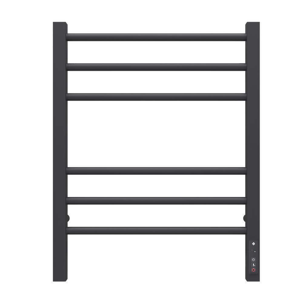 Изображение товара Полотенцесушитель электрический Terminus Сицилия П6 480x600 мм 90 Вт с терморегулятором лесенка цвет черный муар