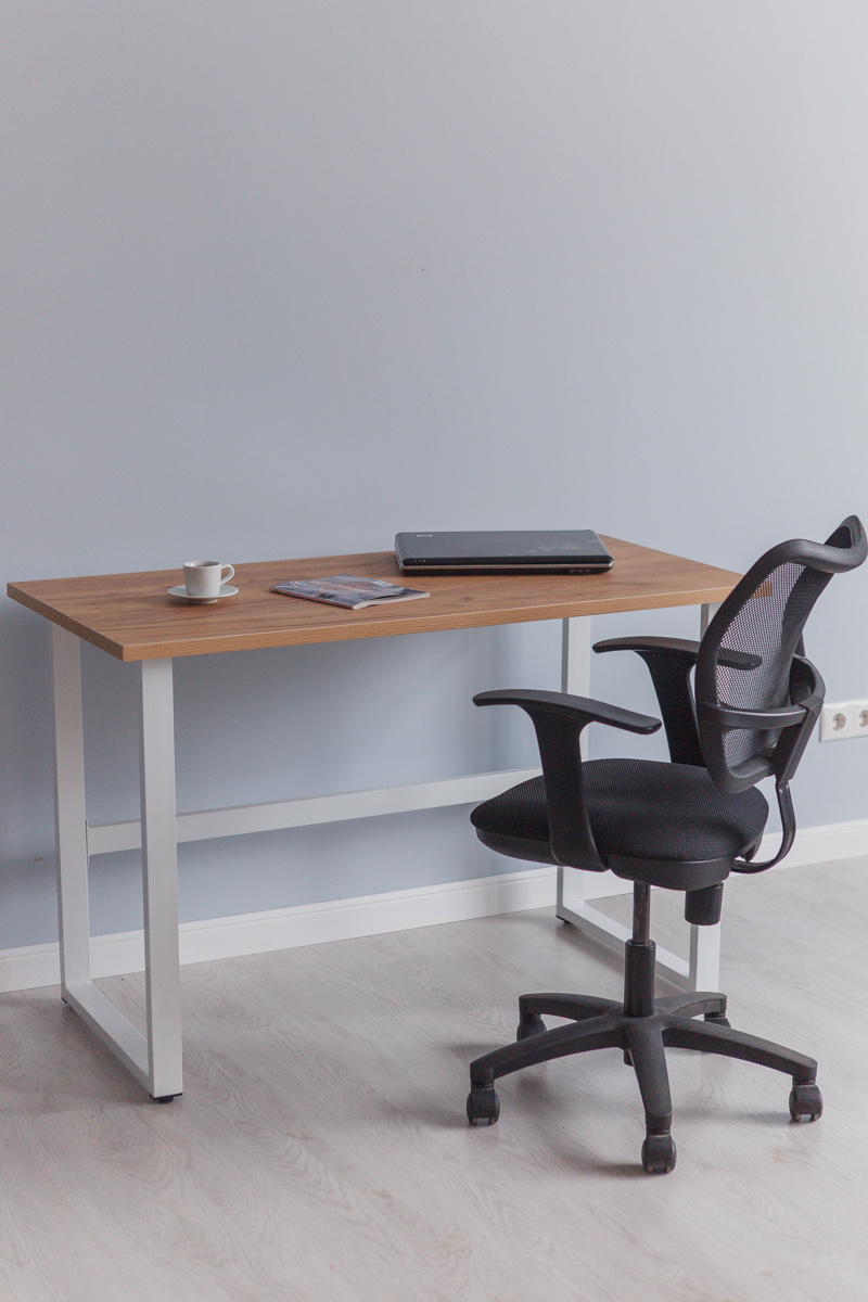 Изображение товара Стол письменный Diko loft Good desk light 75x75x55 см ЛДСП цвет дуб крафт золотой