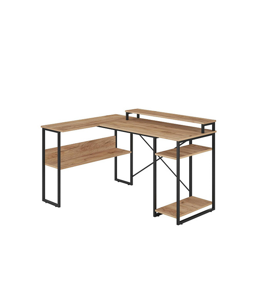 Изображение товара Письменный стол Ridberg Texas 137x85x102 см металлический дизайн лофт бежевый дуб