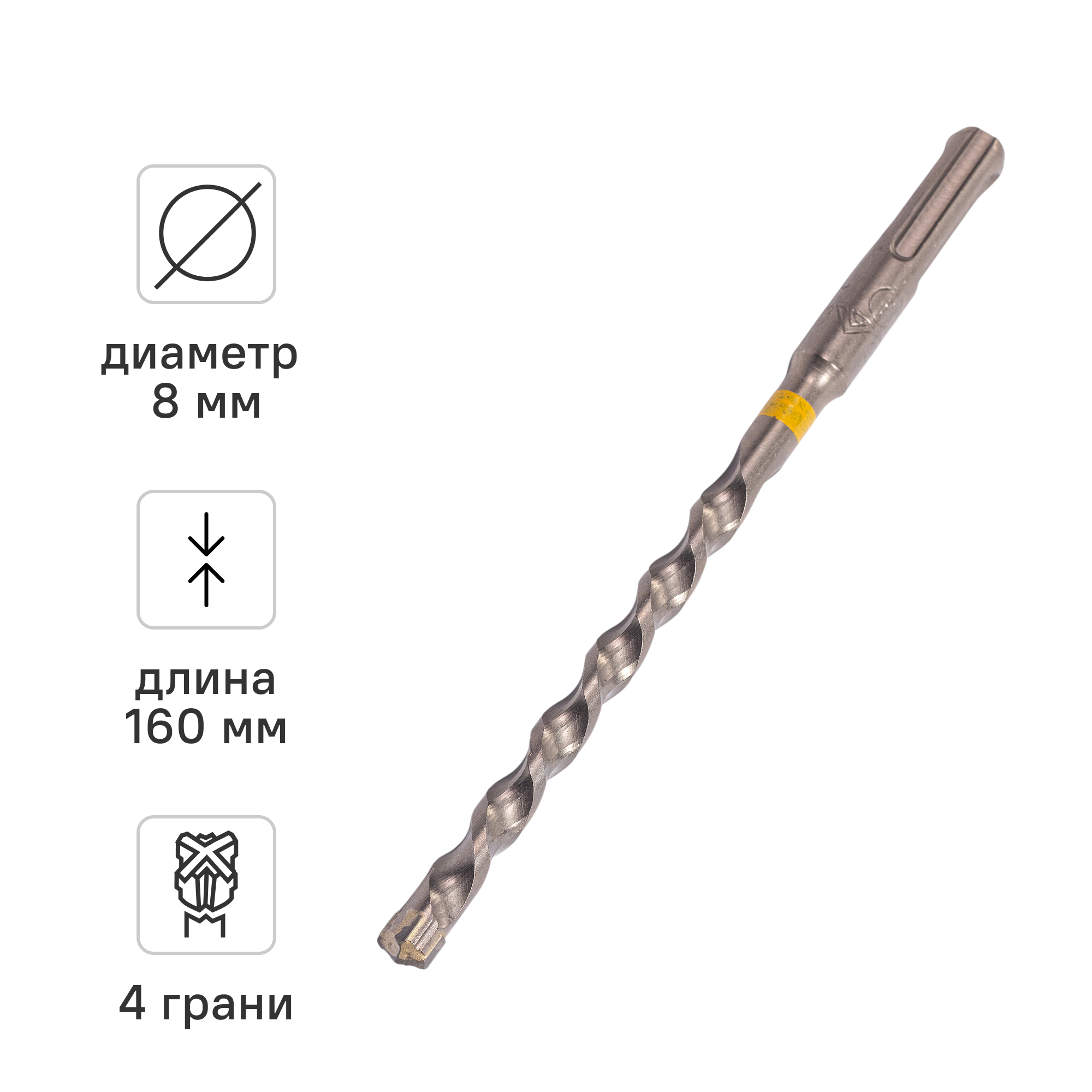 Изображение товара Бур по железобетону SDS Plus Rage Furious 8x160 мм профессиональный