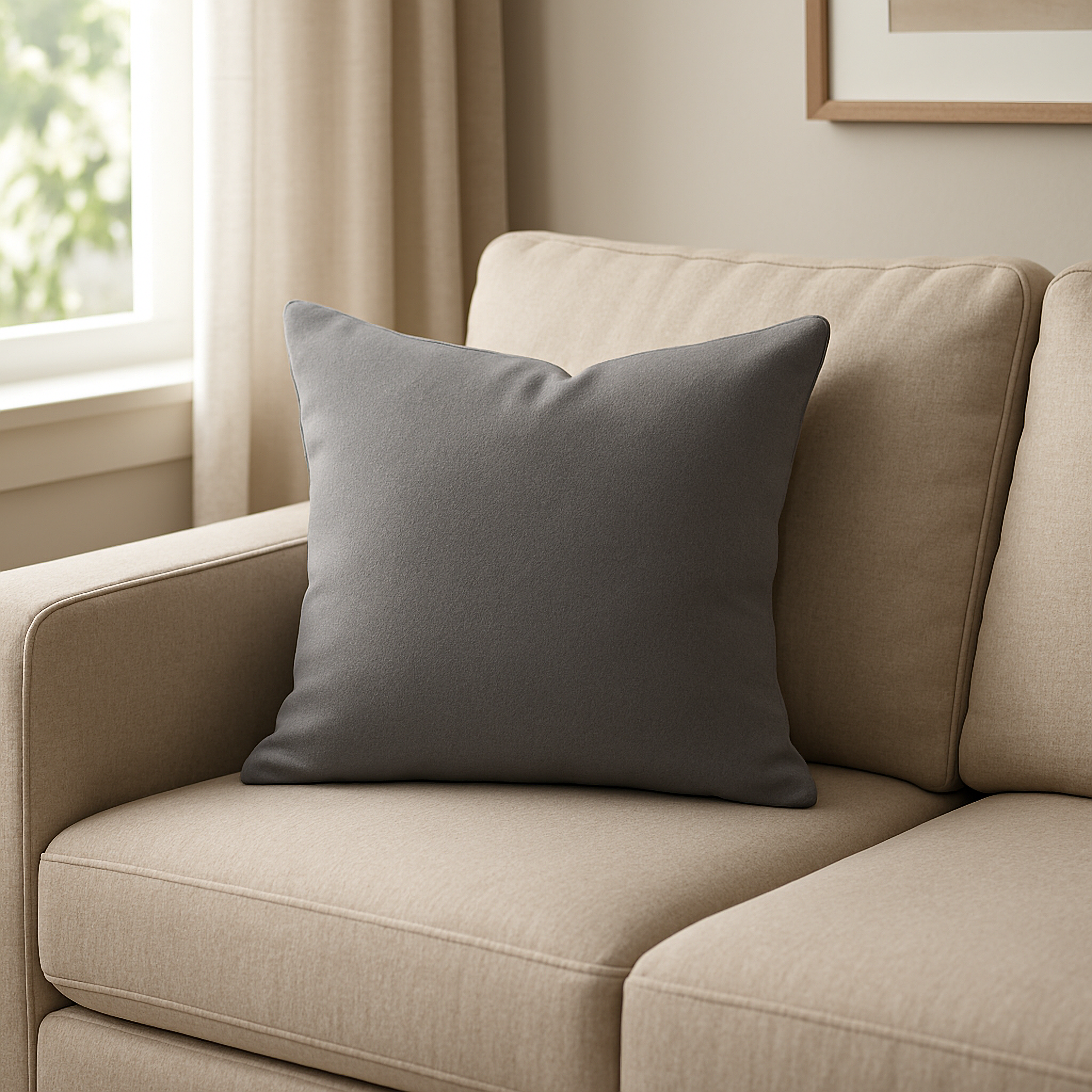 Изображение товара Подушка Flandria 45x45 см цвет серый Granit 3