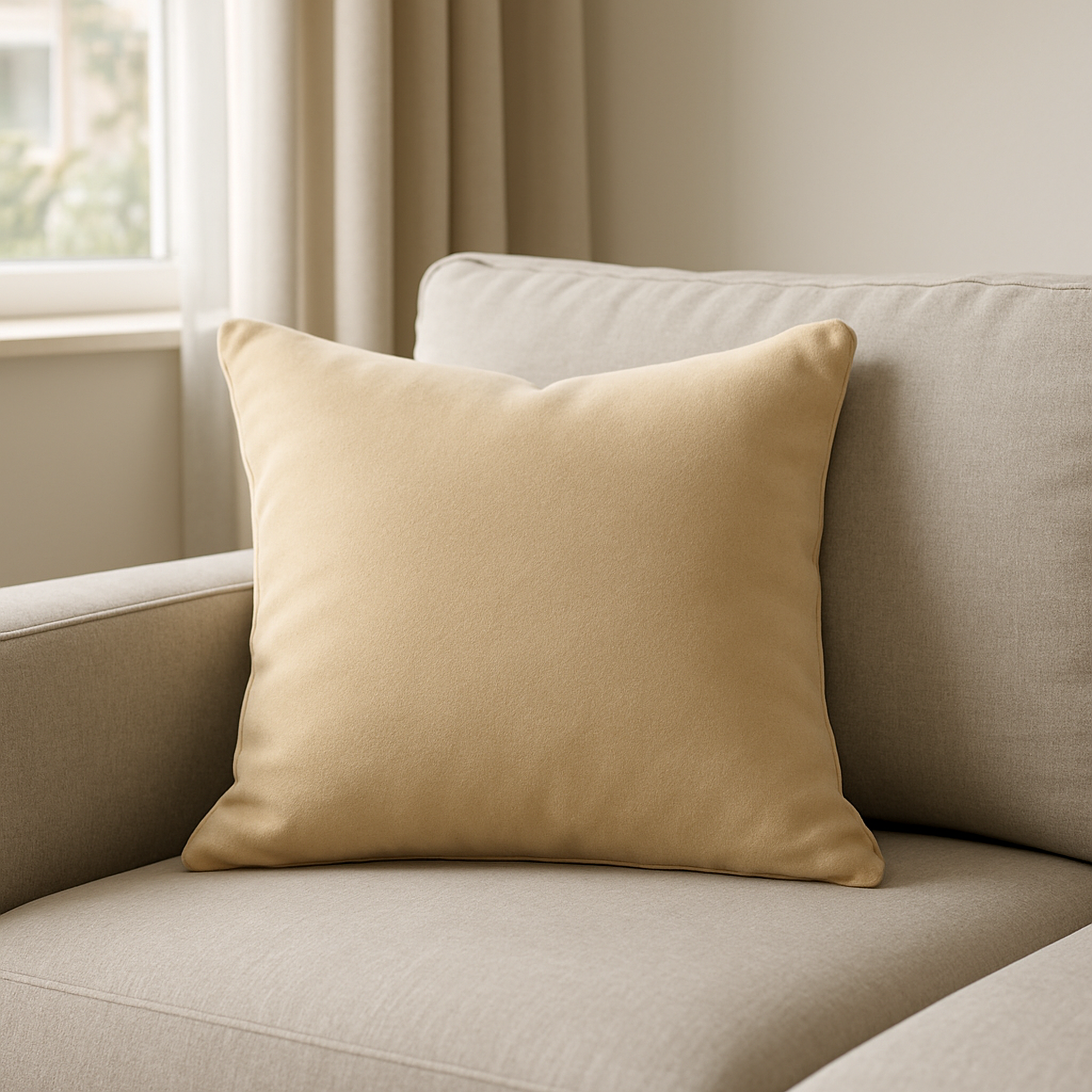 Изображение товара Декоративная подушка Flandria Paper 1 45x45 бежевый современный стиль