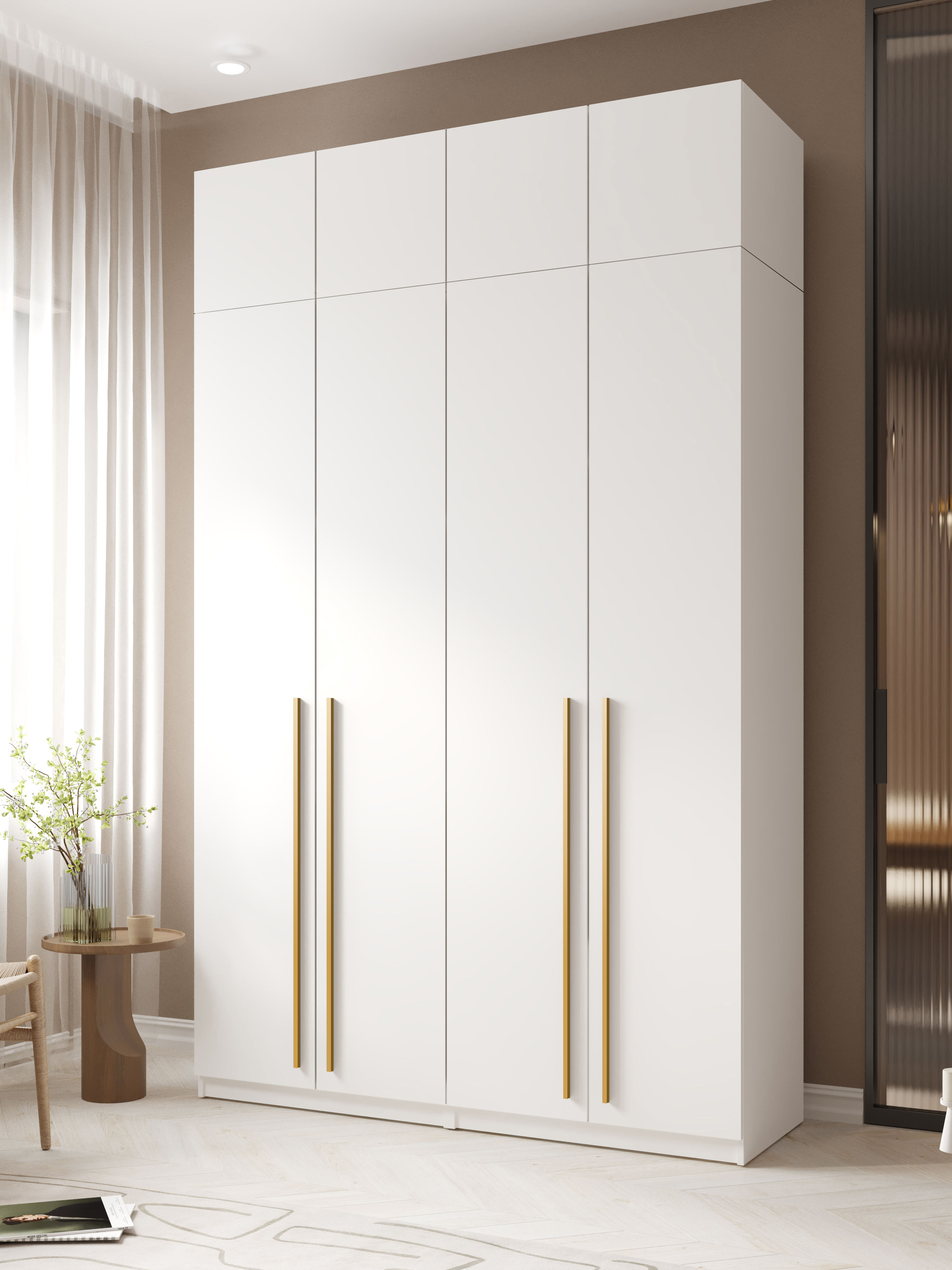 Изображение товара Шкаф распашной Принцесса Мелания София 3522/2 с 4 дверями и ящиком белый