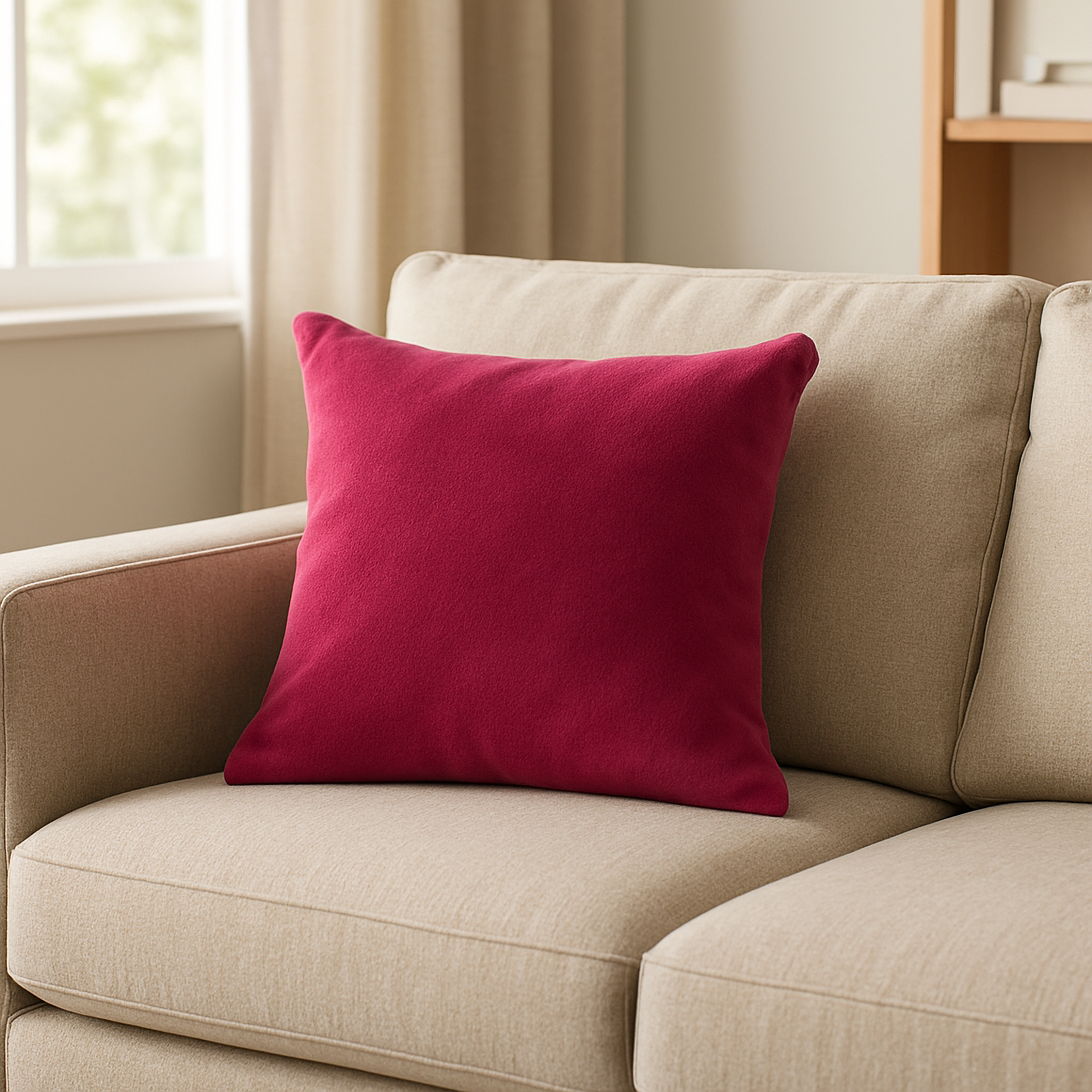 Изображение товара Подушка Flandria 45x45 см бордовая для уюта и стиля