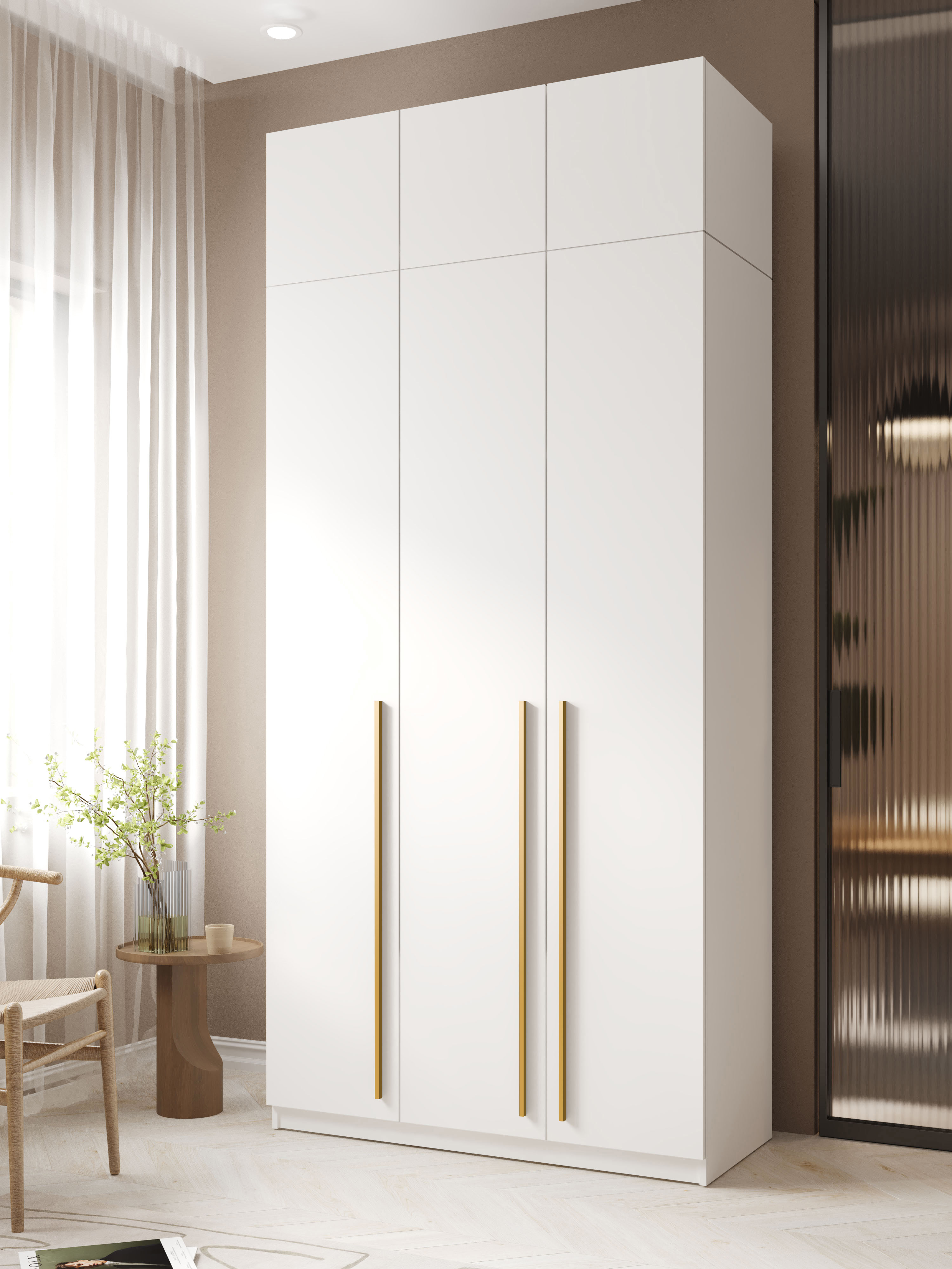 Изображение товара Шкаф распашной Принцесса Мелания София 3523а 3 двери белый ЛДСП стиль современный