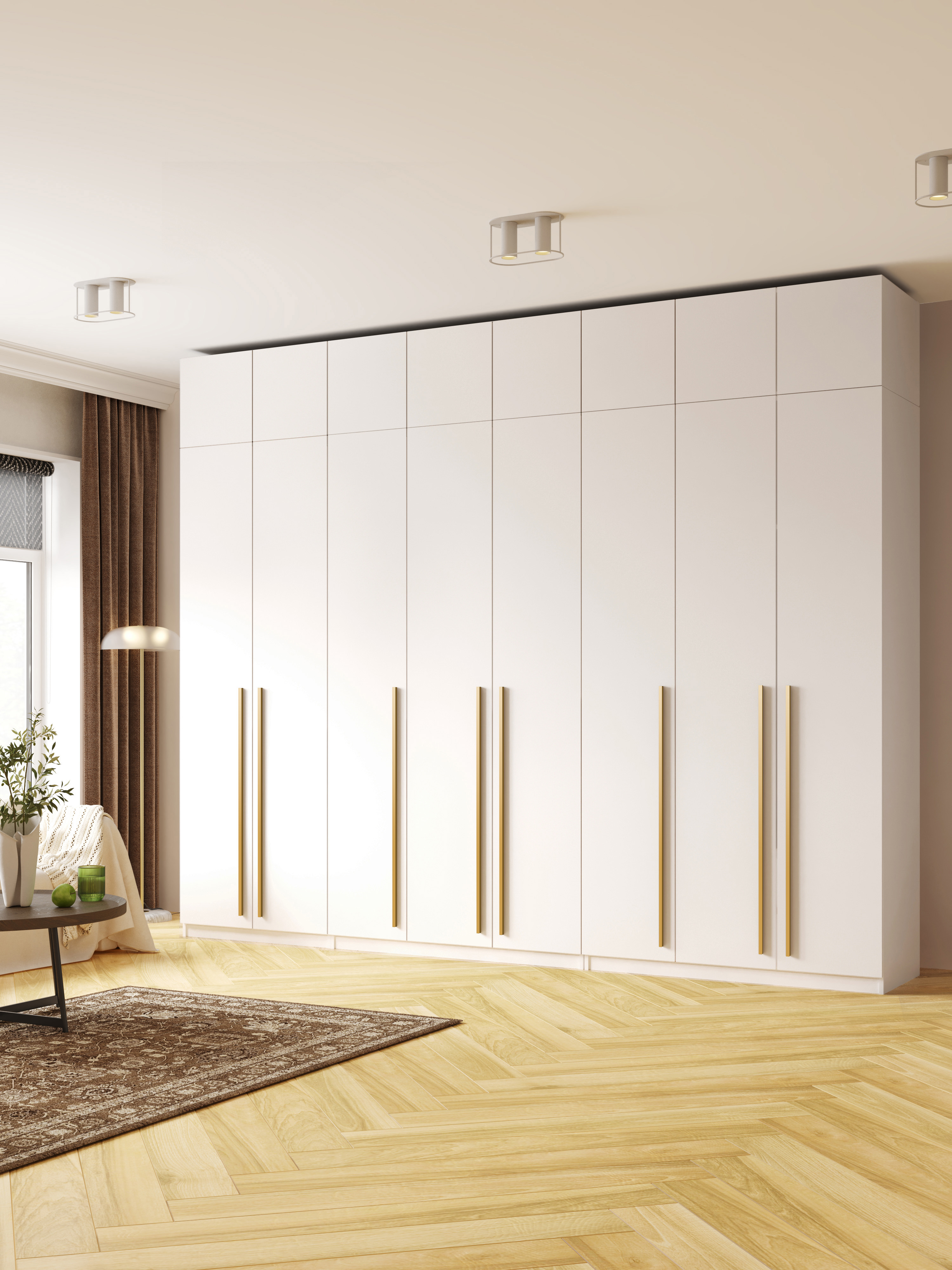 Изображение товара Шкаф распашной Принцесса мелания София 3528а с 8 дверями 320x260x50 см ЛДСП цвет белый