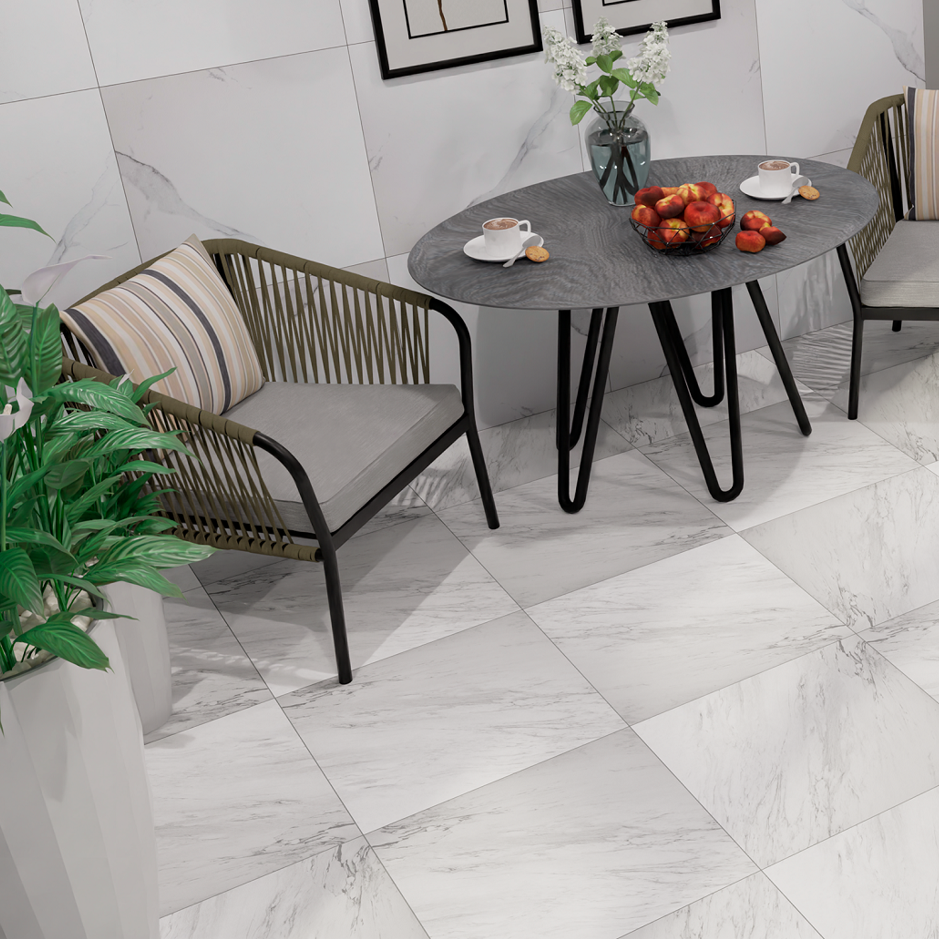 Изображение товара LVT плитка Bazzart Мрамор Эллада 60x60 см толщина 1 мм 5.04 м² 14 шт