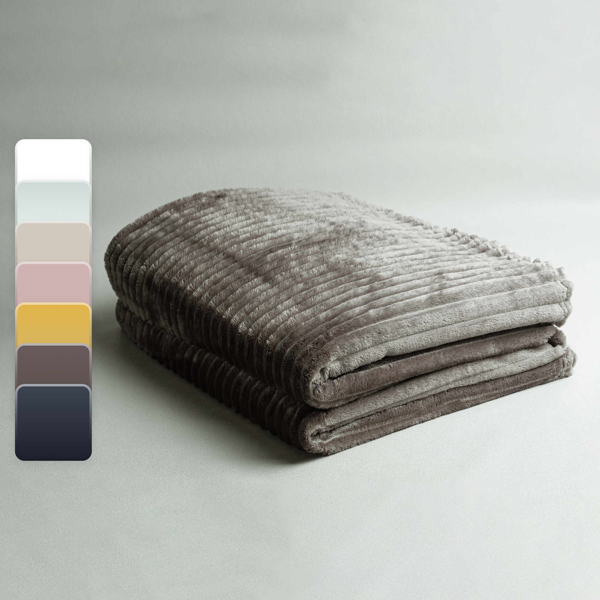 Изображение товара Плед Line Fossil 150x200 см велсофт стильный современный дизайн