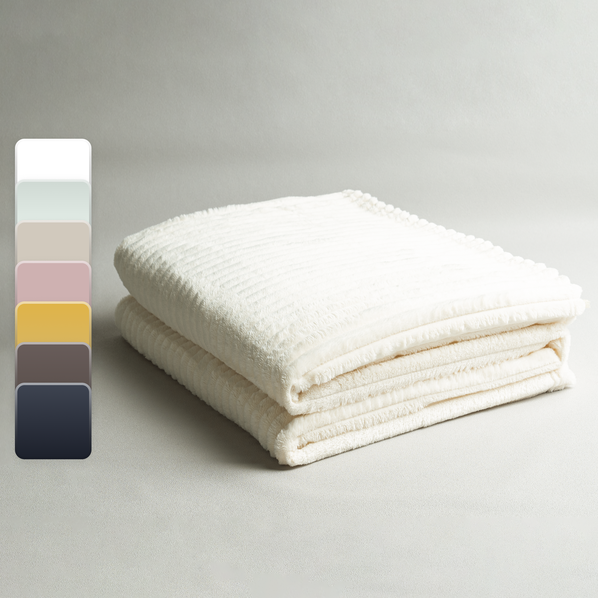 Изображение товара Плед Line 150x200 см велсофт цвет экрю Cream 5