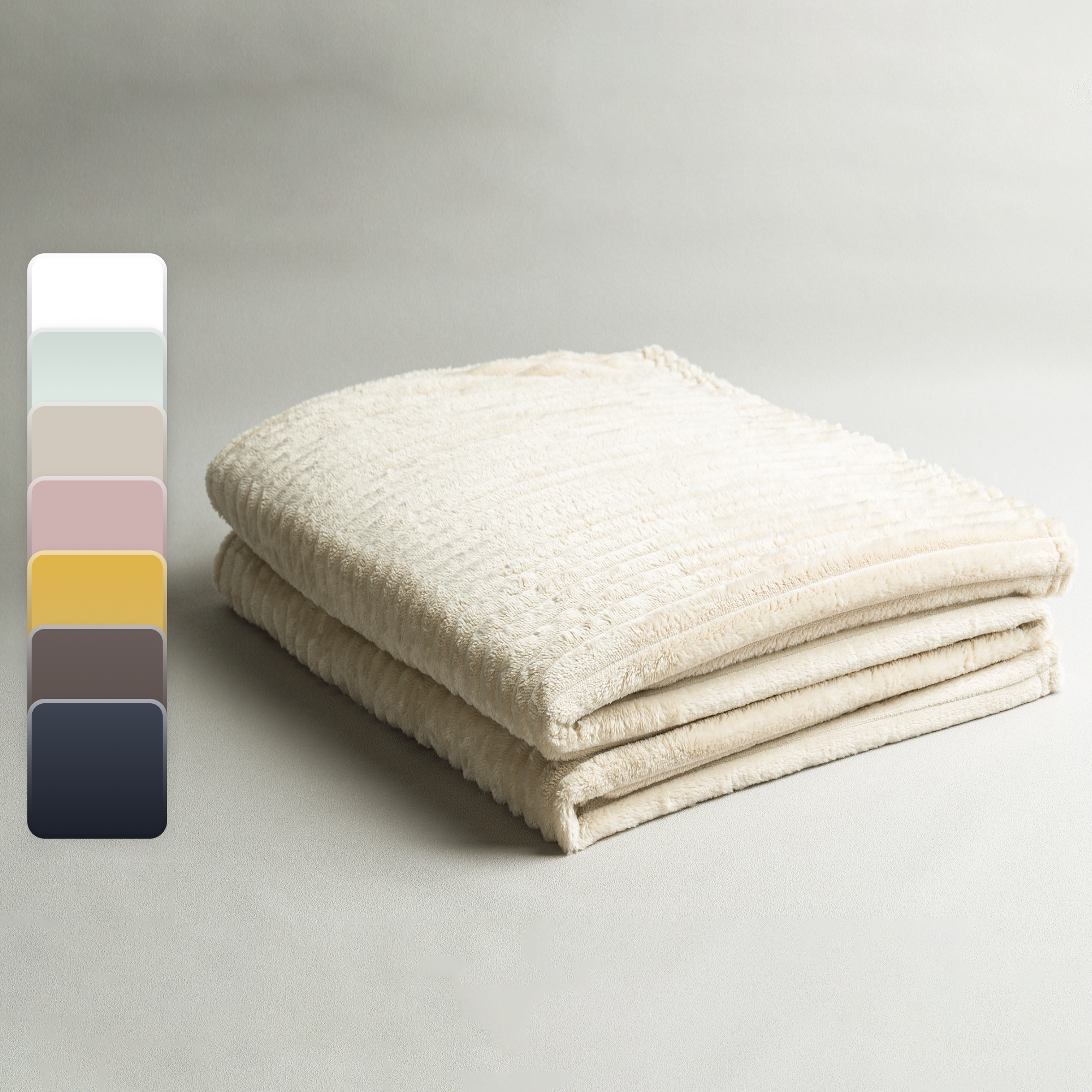 Изображение товара Плед Line 150x200 см велсофт бежевый дизайнерский для дома