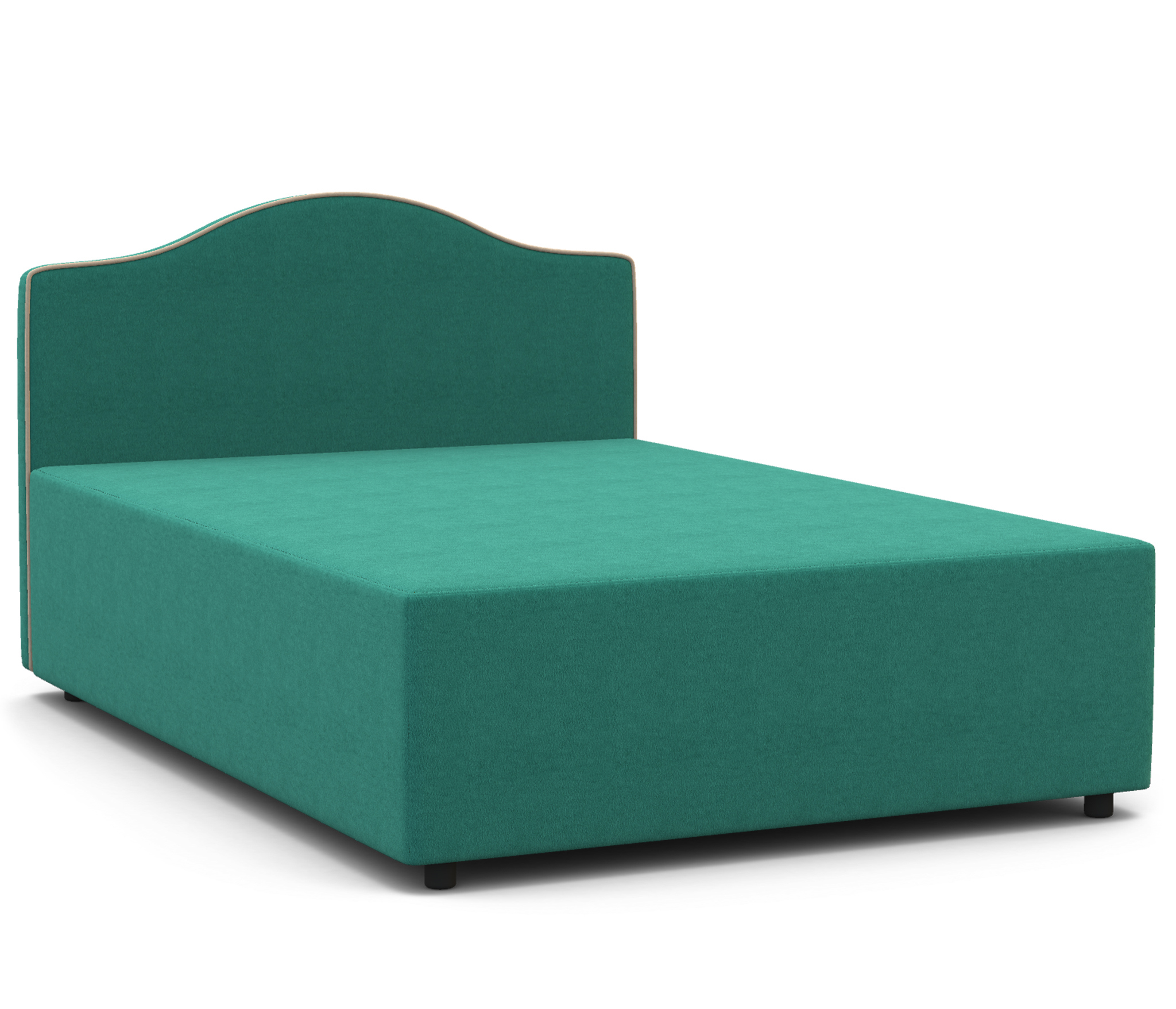 Изображение товара Кровать тахта Гамма Класс 90 x 106.5 x 202 см массив дерева цвет бирюзовый