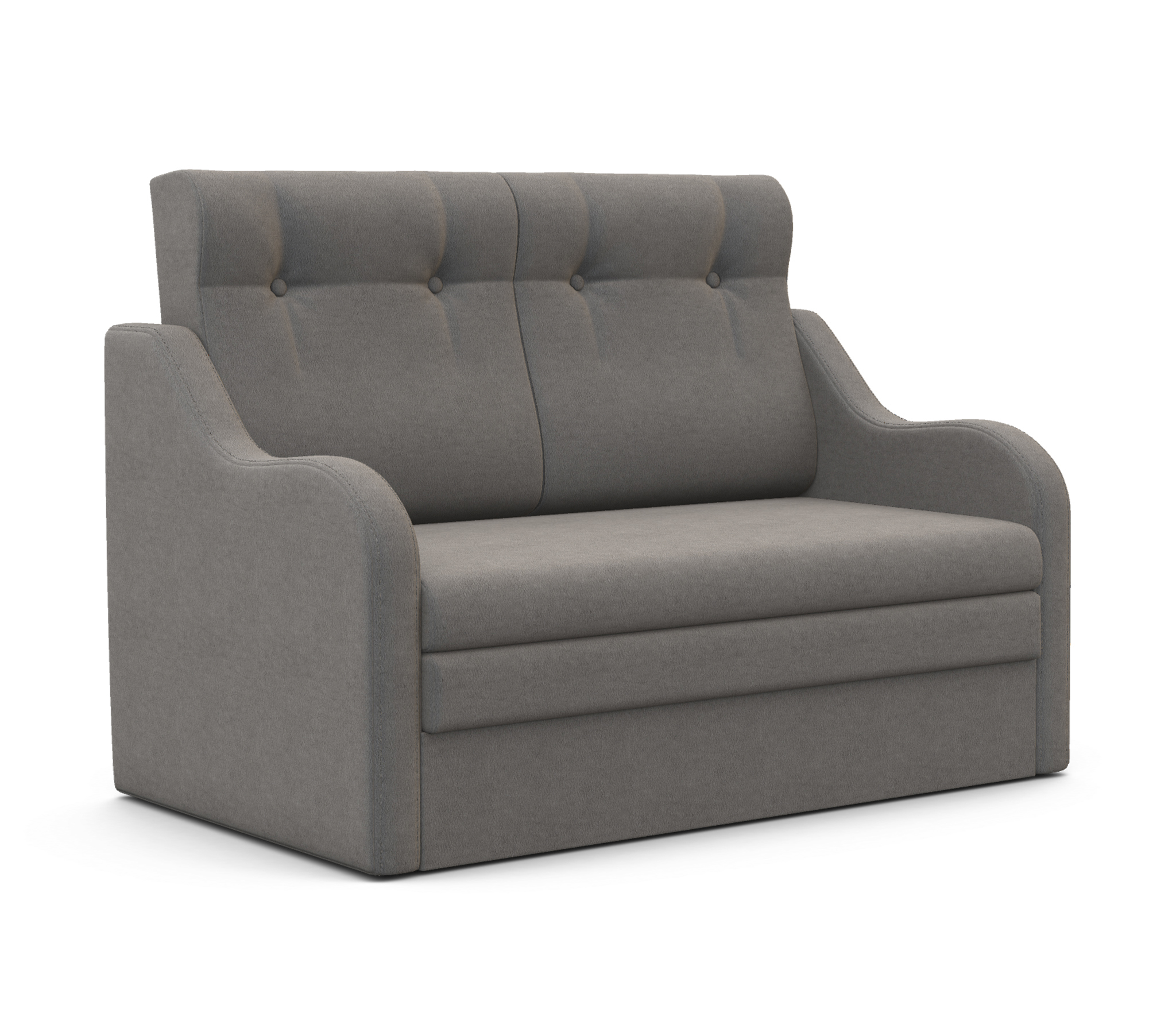 Изображение товара Диван раскладной Гамма Классика 2В 140x101x83 см велюр цвет серый