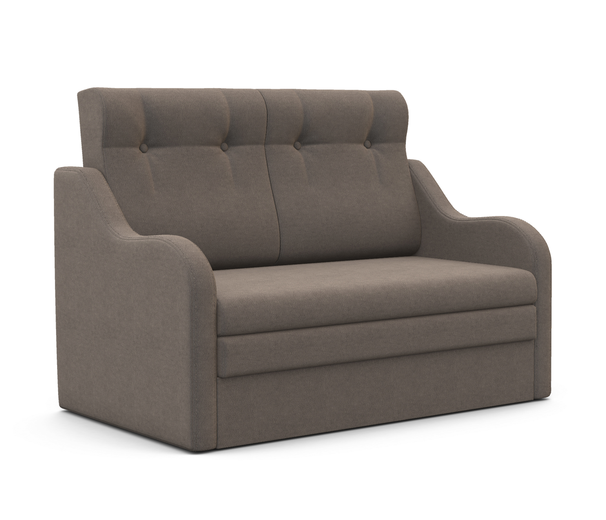 Изображение товара Диван раскладной Гамма Классика 2В светло-коричневый велюр 140x101 см