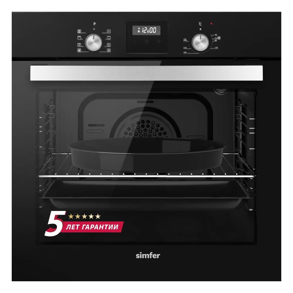 Изображение товара Электрический встраиваемый духовой шкаф Simfer B6EB59070 60х59.5x56.5 см черный