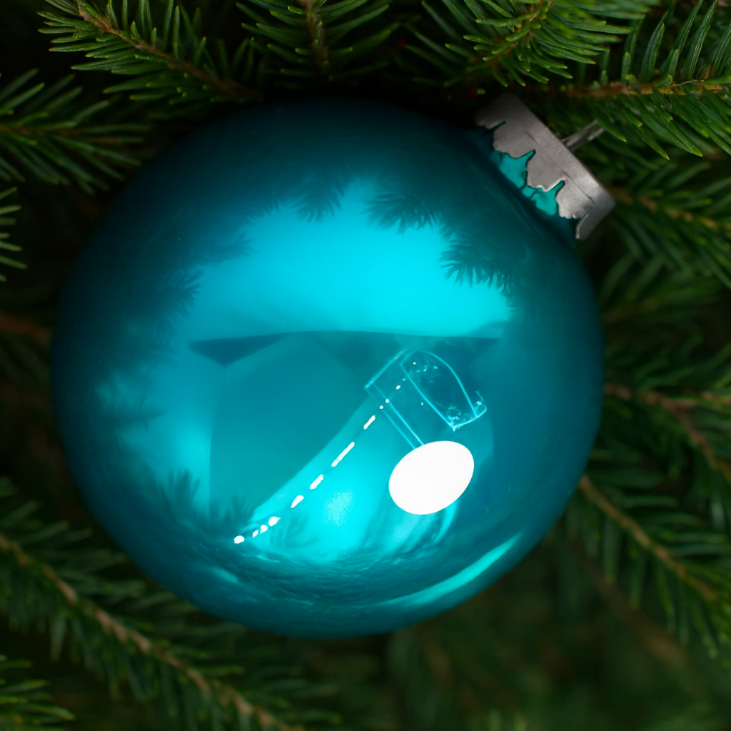 Изображение товара Елочный шар ø15 см пластик голубой