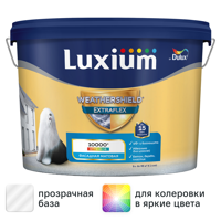 Изображение товара Фасадная краска Luxium Weathershield Extraflex матовая цвет прозрачный база BC 9 л
