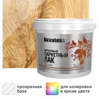Изображение товара Лак паркетный Akvateks акриловый глянцевый бесцветный 5 л