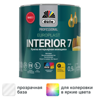 Изображение товара Краска для стен и потолков Dufa Professional Europlast Interior 7 матовая цвет прозрачный база 3 0.9 л