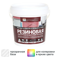 Изображение товара Краска резиновая Jobi трещиностойкая матовая прозрачная база C 1 л