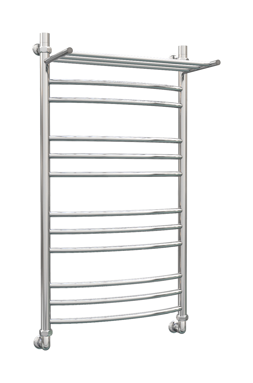 Изображение товара Водяной полотенцесушитель Лесенка Роснерж Дуга 1000x530 мм с полкой хром