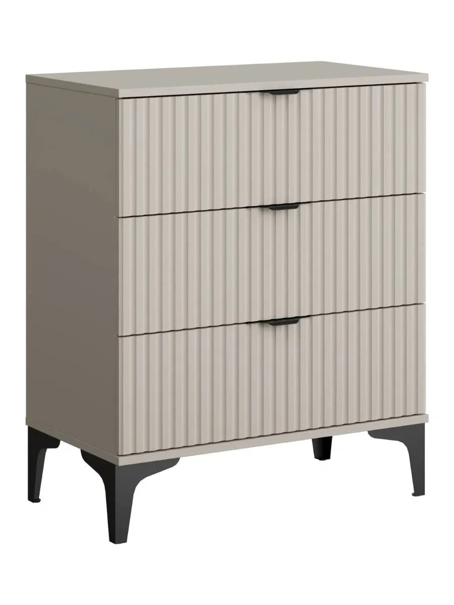 Изображение товара Комод Ridberg Andre 3 ящика Кашемир/Черный ЛДСП Россия