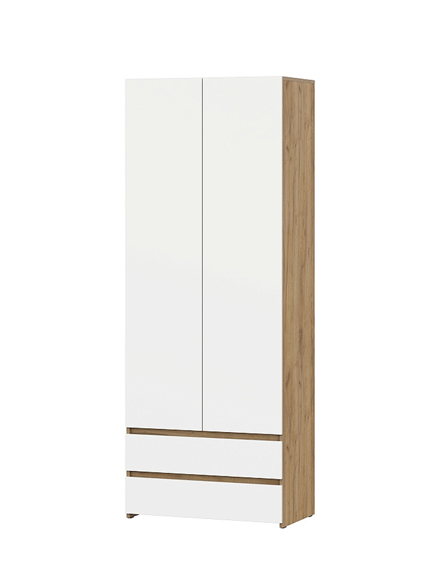 Изображение товара Шкаф распашной SV-МЕБЕЛЬ Некст 80x210x46 см дуб золотой белый