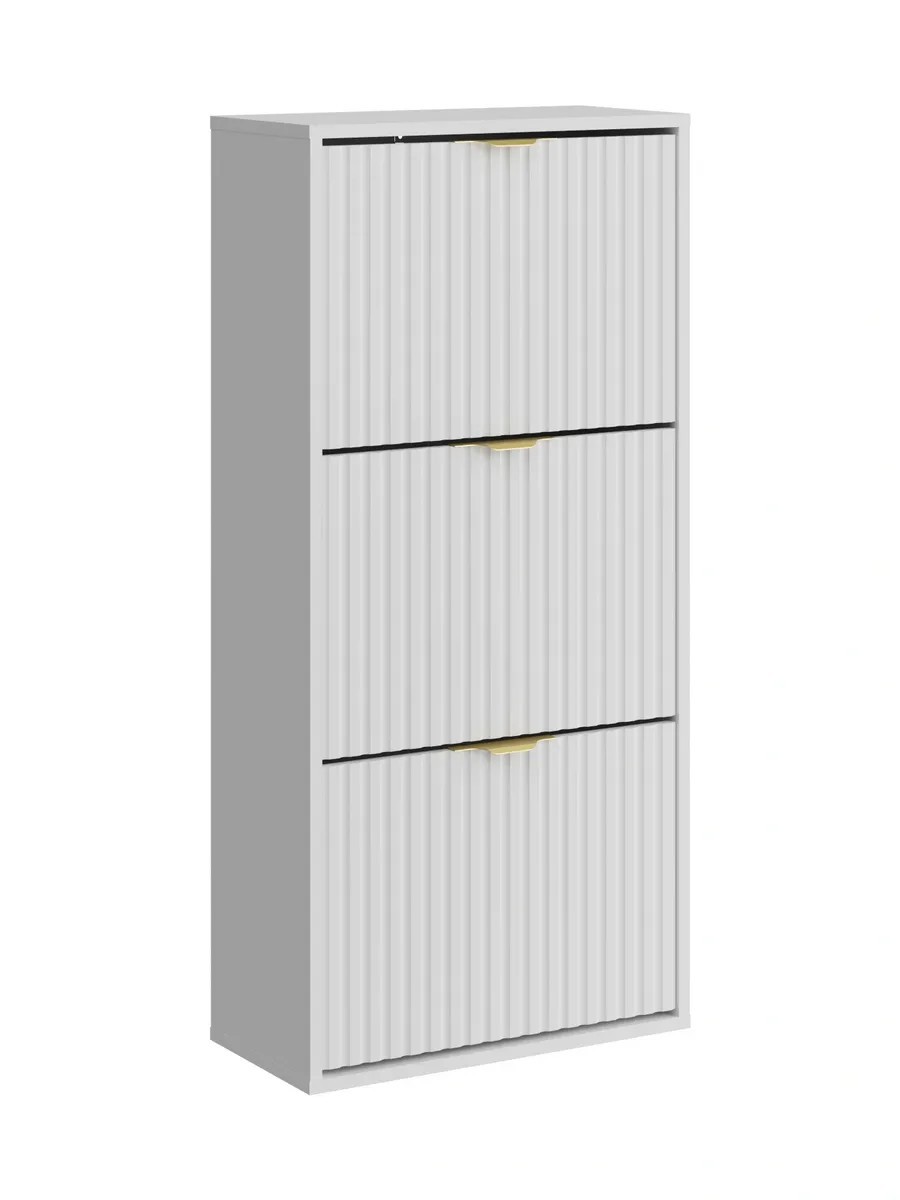 Изображение товара Обувница Ridberg Lugano 54.5x115.3x26.3 см 6 полок ЛДСП цвет белый/золото