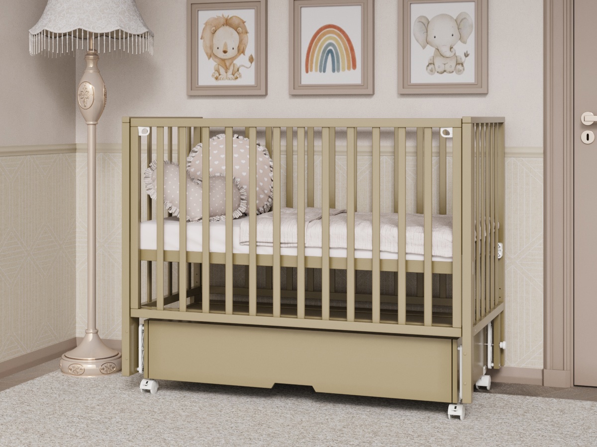 Изображение товара Кровать для новорожденных Incanto Hollie 120x60 см массив дерева цвет кашемир