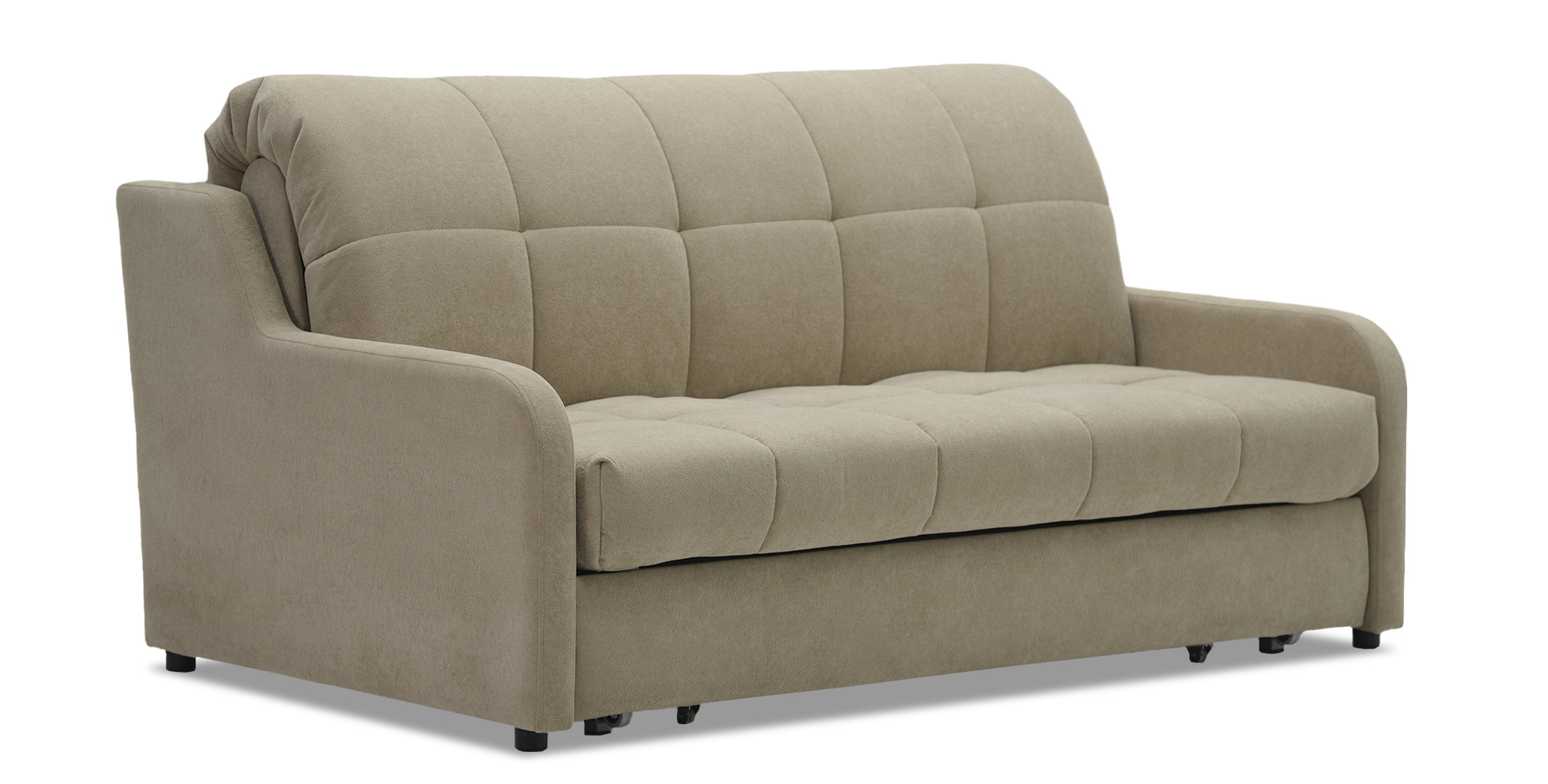 Изображение товара Диван раскладной Ладья Стронг 161x91x112 см велюр бежевый