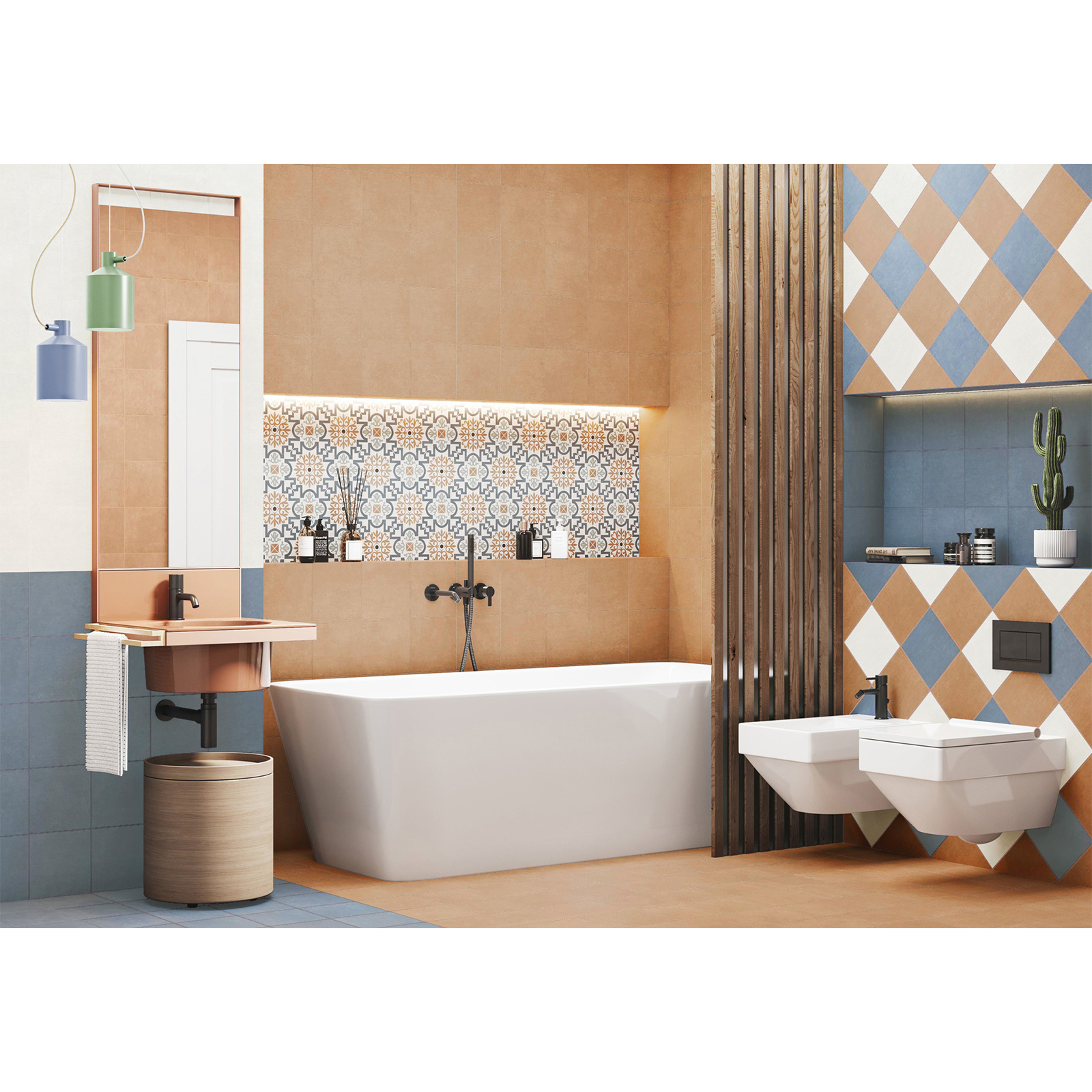 Изображение товара Керамогранит New trend Design art 20x20см бронза матовый для интерьера и экстерьера
