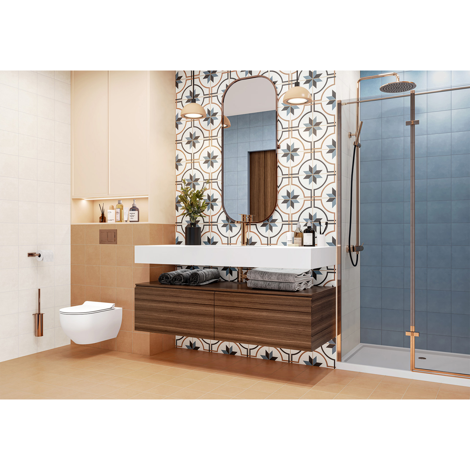 Изображение товара Керамогранит New trend Design art GP2020DNA23 20x20 см синий матовый