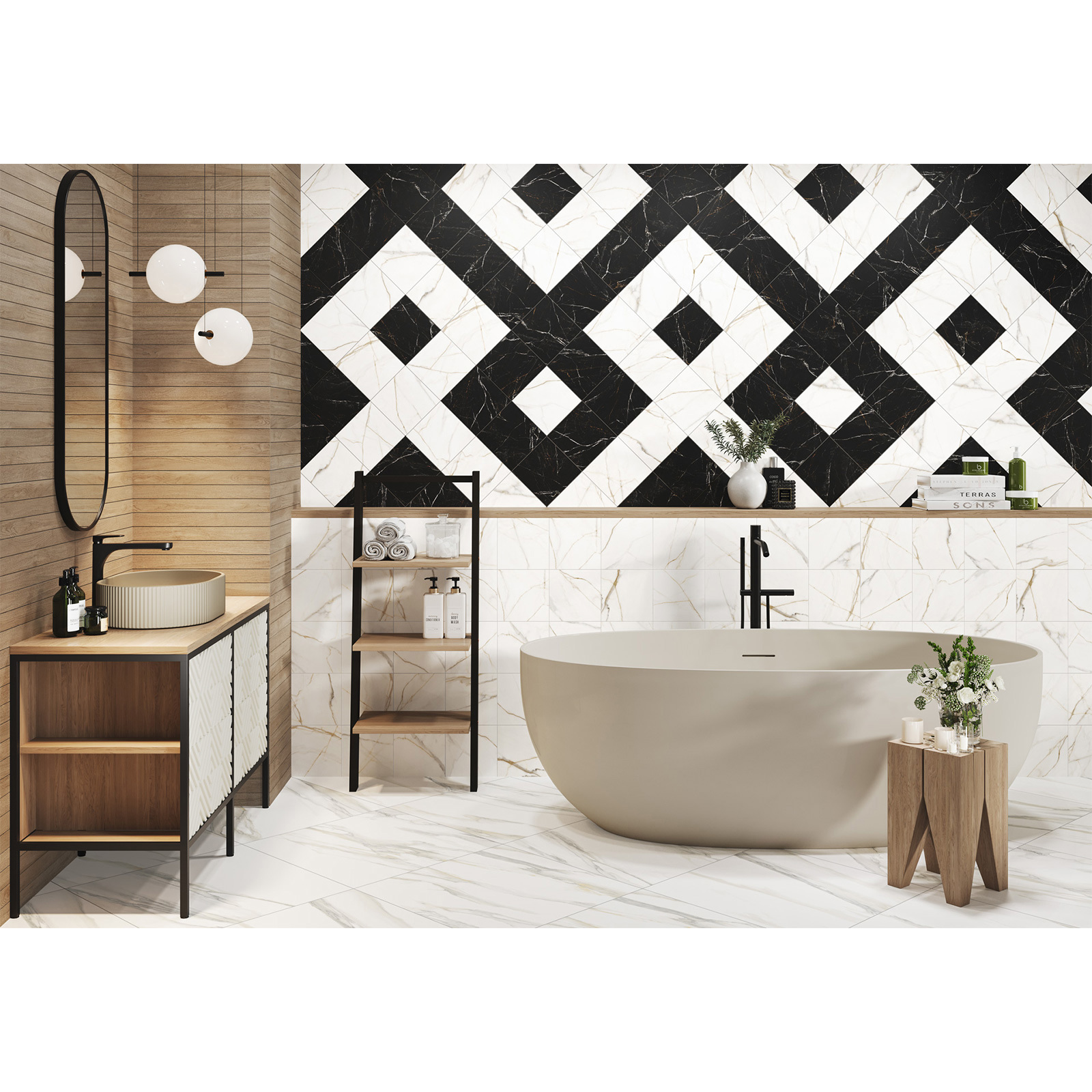 Изображение товара Керамогранит New Trend Design Art GP2020DNS99 20x20 см черный мрамор