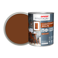 Изображение товара Эмаль Ореол Premium ПФ-115 глянцевая цвет коричневый 0.9 кг Изображение товара Эмаль Ореол Premium ПФ-115 глянцевая цвет коричневый 0.9 кг