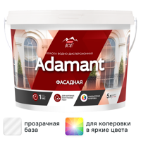 Изображение товара Краска фасадная Parade ice Adamant матовая прозрачная база C 5 л Изображение товара Краска фасадная Parade ice Adamant матовая прозрачная база C 5 л